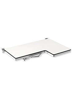 Hewi System 900 Duschklappsitz 900.51.20840 842 x 538 mm, links, L-förmig, poliert