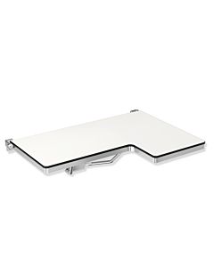 Hewi System 900 folding shower seat 900.51.208XA 842 x 538 mm, left, L-shaped, satin finish