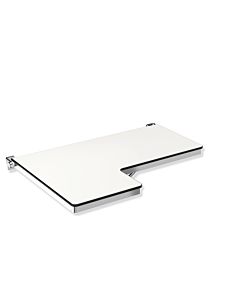 Hewi Siège de douche rabattable System 900 900.51.20940 842 x 538 mm, à droite, en forme de L, poli