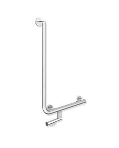 Hewi System 900 angled handle 900.22.110XA 750 x 500 mm, satin stainless steel, right