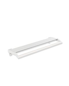 Hewi System 900 shelf 900.03.00060DX Halter stainless steel powder-coated in white deep matt, with handle, 720x188mm