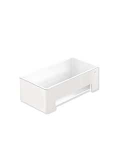 Hewi Duschkorb 900.03.00160AS gerade, Halter pulverbeschichtet, weiß tiefmatt, Einsatz signalweiß