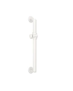 Hewi Barre de support de douche système 900 900.33.00060AS 600 mm, revêtement par poudre blanc deep matt, acier inoxydable