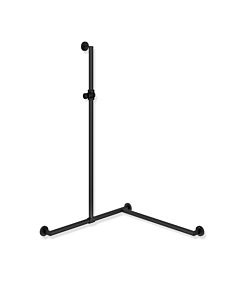 Hewi System 900 Duschhandlauf 900.35.30860CV 1250 x 965 x 1185 mm, pulverbeschichtet schwarz tiefmatt, Ausführung rechts
