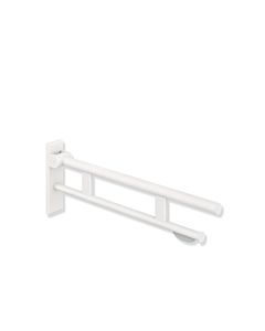 Hewi System 900 hinged support rail 900.50.16660DX projection 900 mm, stainless steel powder-coated white deep matt, WC paper holder