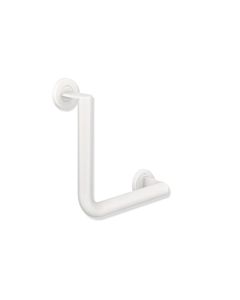 Hewi System 900 angled handle 900.22.10060DX powder-coated, white deep matt, 255 x 255 mm, right-hand version