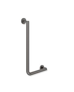 Hewi System 900 angled handle 900.22.10160SC powder-coated, dark gray deep matt, 600 x 300 mm, right-hand version