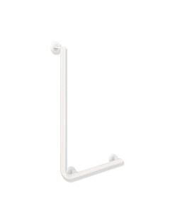 Hewi System 900 angled handle 900.22.10260DX powder-coated, white deep matt, 750 x 500 mm, right-hand version