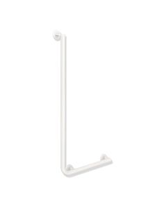 Hewi System 900 angled handle 900.22.10460DX powder-coated, white deep matt, 1000 x 500 mm, right-hand version