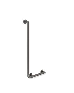 Hewi System 900 angled handle 900.22.13360SC powder-coated stainless steel, dark gray pearl mica deep matt, 900 x 400 mm, right-hand version