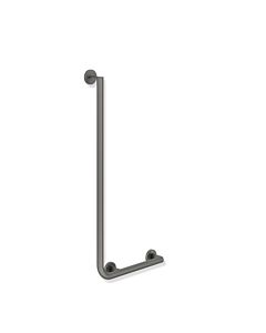 Hewi System 900 angled handle 900.22.13360SC powder-coated stainless steel, dark gray pearl mica deep matt, 900 x 400 mm, right-hand version