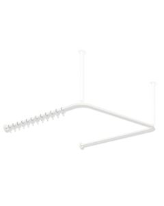 Hewi System 900 curtain rod 900.34.30060DX 987 x 975 x 987 mm, 28 curtain rings, stainless steel powder-coated white deep matt