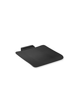 Hewi System 900 folding seat 900.51.20260CV 450 x 112 x 525 mm, stainless steel powder-coated black matt, matt black plastic