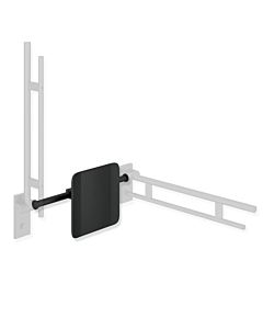 Hewi System 900 back support 900.51.90660CV stainless steel powder-coated black matt, polyamide matt black