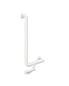 Hewi Poignée angulaire système 900 900.22.10960DX 600 x 300 mm, acier inoxydable blanc deep matt, droite