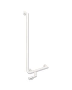 Hewi System 900 Winkelgriff 900.22.11260DX 1000 x 500 mm, Edelstahl pulverbeschichtet weiß tiefmatt, rechts