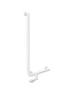 Hewi System 900 Winkelgriff 900.22.14260DX Edelstahl pulverbeschichtet weiß tiefmatt, 1000 x 500 mm, Ausführung rechts