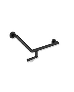 Hewi System 900 angled handle 900.22.33260DC 620 x 283 mm, stainless steel powder-coated black deep matt, right