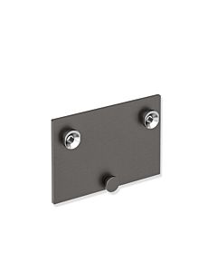 Hewi system 900 mounting plate 900.51.00160SC stainless steel powder-coated dark gray pearl mica deep matt, 163x109x15.6mm