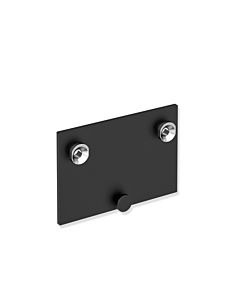 Hewi System 900 mounting plate 900.51.00160DC stainless steel powder-coated black deep matt, 163x109x15.6mm