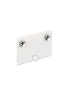 Hewi Système 900 plaque de montage 900.51.00160DX acier inoxydable peint par poudrage blanc deep matt, 163x109x15.6mm