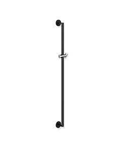 Hewi System 900 barre de support de douche 900.33.03260JK acier inoxydable peint par poudrage noir mat profond / chromé , 1100 mm, barre