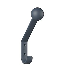 Hewi 477 coat hook 477.90B08092 172x22x116mm, with ball, matt, anthracite grey