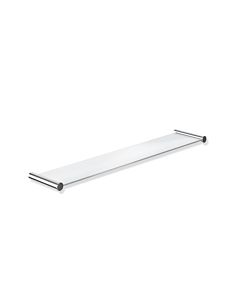 Hewi System 162 shelf 162.03.110540 glass plate, 600 x 122 mm, Halter metal, chrome-plated