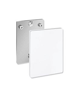 Hewi System 800 K Wandplatte 950.50.1009099 mit Abdeckung, für mobile Stützklappgriffe, reinweiß