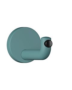 Hewi 477 Wandhaken 477.90B03555 105mm, Türpuffer schwarz, matt, aquablau