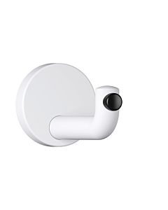 Hewi 477 crochet mural 477.90B03598 105mm, amortisseur de porte noir, mat, blanc signal