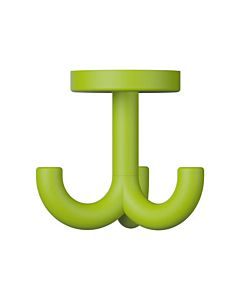 Hewi 477 hook 477.90B05274 70mm, triple, rotatable, over 15mm thick, matt, apple green