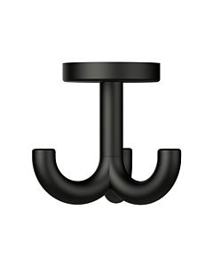 Hewi 477 crochet 477.90B05290 70 mm, triple, rotatif, plus de 15 mm d&#39;épaisseur, mat, noir de jais