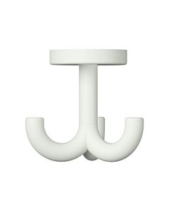 Hewi 477 hook 477.90B05297 70mm, triple, rotatable, more than 15mm thick, matt, light grey