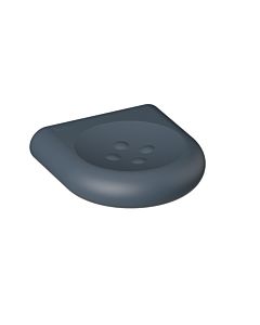 Hewi 477 soap dish 477.02B10092 97mm, with knobs, matt, anthracite grey