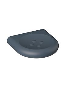 Hewi 477 soap dish 477.02B20092 120 mm, with knobs, matt, anthracite grey