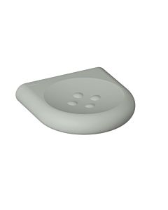 Hewi 477 soap dish 477.02B20095 120 mm, with knobs, matt, rock grey