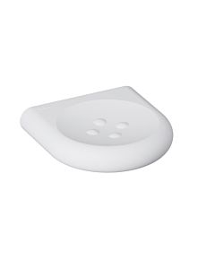 Hewi 477 soap dish 477.02B20098 120 mm, with knobs, matt, signal white