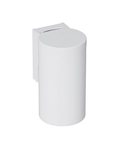 Hewi 477 waste bin 477.05B10098 330x210mm, with hinged lid, adhesive label, matt, signal white