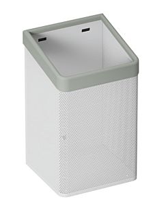 Hewi 477 panier à essuie- blanc match0 tôle perforée, gris roche, pour sac de 60 l, mat