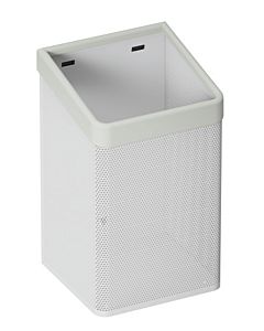 Hewi 477 paper towel basket 477.05B2001297 Perforated sheet metal white, light grey, for 60 l bag, matt