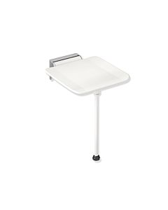 Hewi System 900 hanging seat 900.51.201XA98 350 x 415 mm, polished stainless steel, polyamide signal white