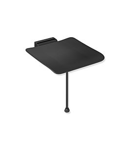 Hewi System 900 Klappsitz 900.51.20560CV 450 x 112 x 525 mm, Edelstahl pulverbeschichtet schwarz matt, Polyamid matt schwarz