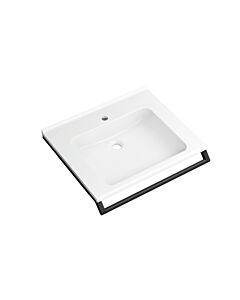 Hewi vasque en fonte minérale 950.19.070DX 65x58cm, avec poignée 65cm, blanc , blanc matt