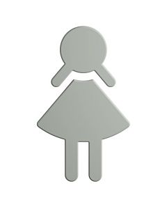 Hewi 801 symbol woman 801.91B02095 87x150x3mm, self-adhesive, matt, rock grey