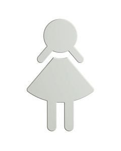 Hewi 801 symbol woman 801.91B02097 87x150x3mm, self-adhesive, matt, light grey