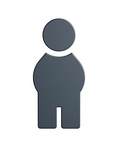 Hewi 801 symbole homme 801.91B01092 71,5x150x3mm, autocollant, mat, gris anthracite