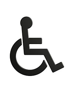 Hewi 801 Symbol Rollstuhl 801.91B03090 135x150x3mm, selbstklebend, matt, tiefschwarz