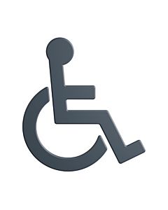 Hewi 801 Symbol Rollstuhl 801.91B03092 135x150x3mm, selbstklebend, matt, anthrazitgrau