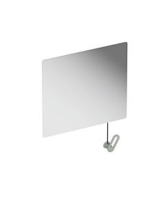 Hewi S 801 tilting mirror 801.01B10095 600x540x6mm, with cable deflection, matt, rock grey